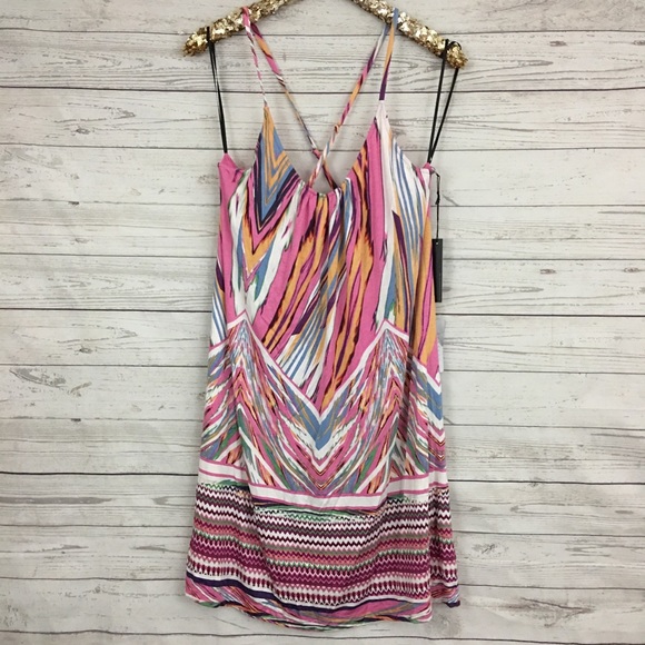 Felicity & Coco Dresses & Skirts - Felicity & Coco tie dye chevron criss cross dress